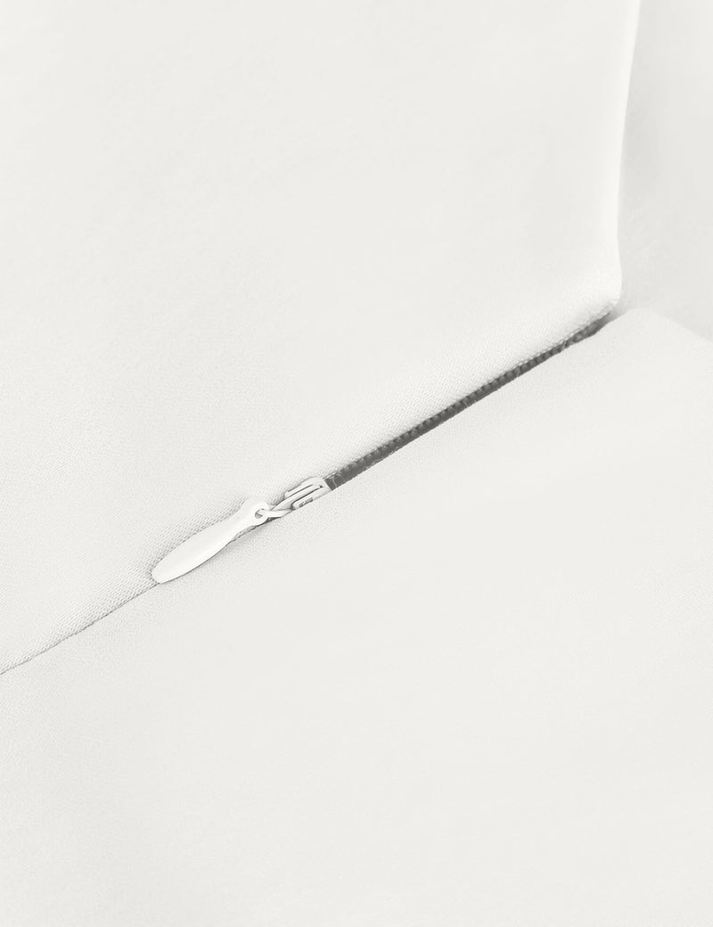 MUXXN Women's Vintage Cut Out Neck Sleeveless Bodycon Cocktail Prom Pencil Dress White S - Image 5